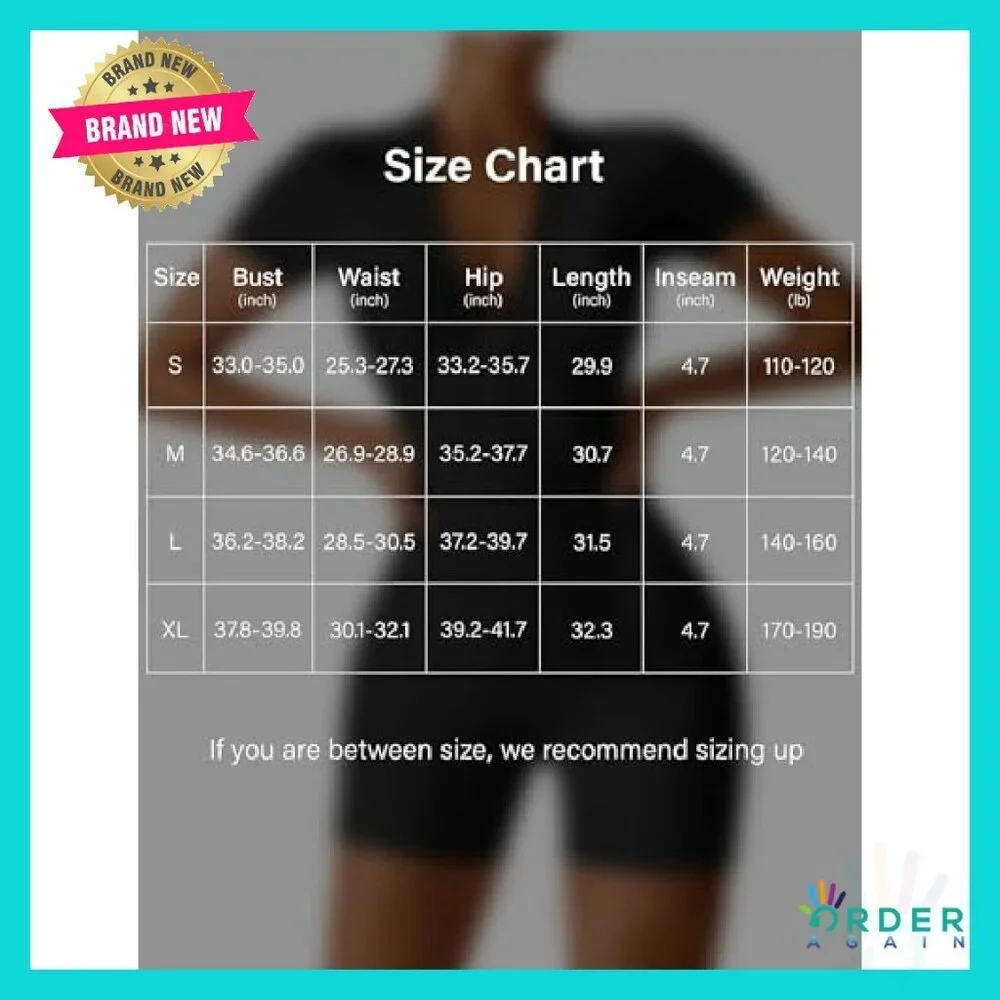 Short Sleeve Workout Jumpsuit Zip Up Romper Bodycon One Piece Sexy - Picture 7 of 8